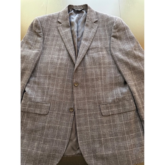 Jos. A. Bank Tailored Fit Sport Coat Mens 42L Blue Wool Silk Linen Blazer Jacket - Picture 9 of 16